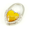 En forma de corazón gancho de monedero de diamantes para regalos de boda